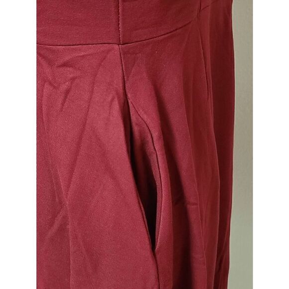 ❤️ Off Shoulder Short Sleeve Cocktail Burgundy Dress with Pockets SIZES M, L NEW - Picture 9 of 16